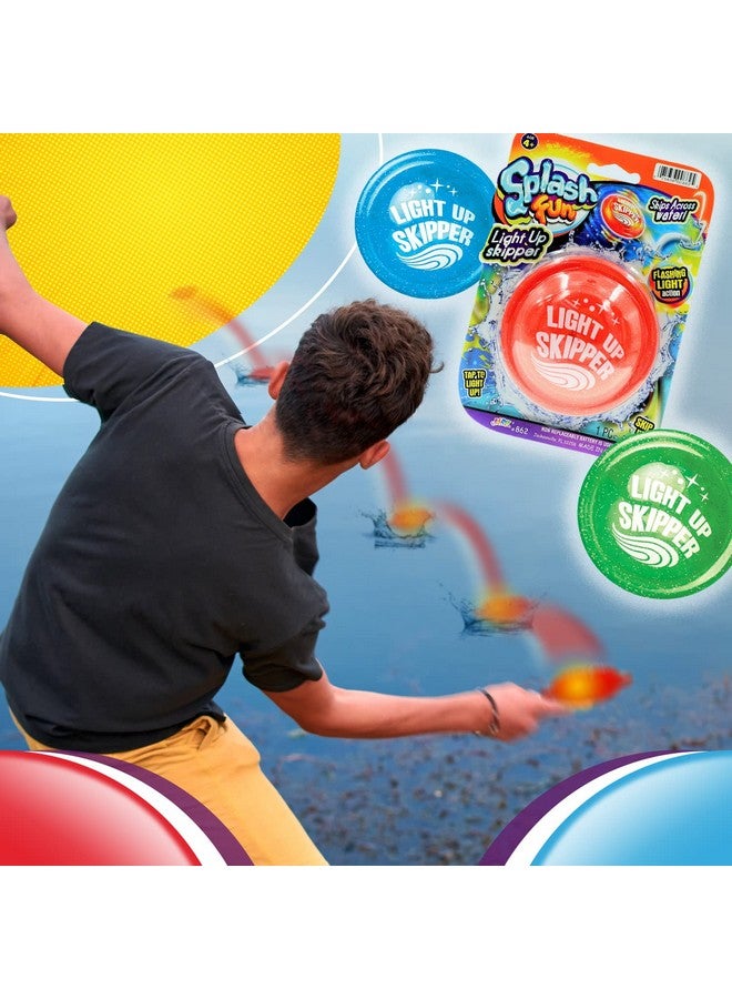 Ja-Ru JA-RU Light Up Water Skipper Disc (3 Disc Toys) Skip Ball for Kids. Outdoor Water Sports Games. Cool Beach Gadgets & Swimming Pool Summer Toys. Easter Basket Stuffers. 862-3p - Image 3