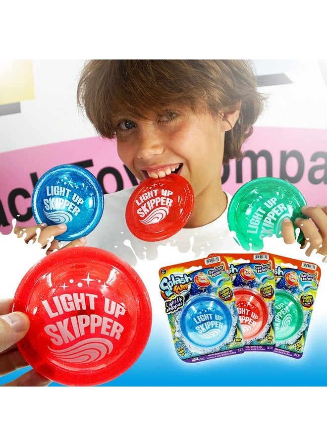 Ja-Ru JA-RU Light Up Water Skipper Disc (3 Disc Toys) Skip Ball for Kids. Outdoor Water Sports Games. Cool Beach Gadgets & Swimming Pool Summer Toys. Easter Basket Stuffers. 862-3p - Image 4