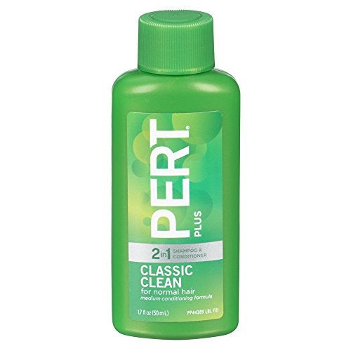 Pert Classic Clean 2in1 Shampoo & Conditioner Great for Travel or your Gym Bag 1.7 fl. oz. - Image 1