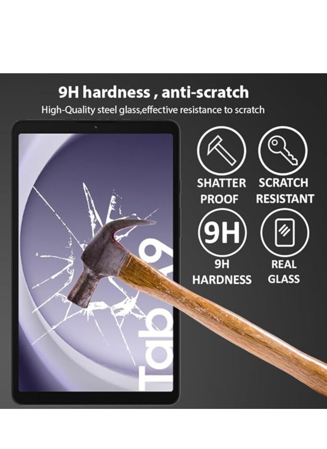 YoYoTech - Screen protector for Samsung Galaxy Tab A9 8.7 inch 2023 Edge to Edge Full Screen Coverage Anti Scratch Tempered Glass - Image 1
