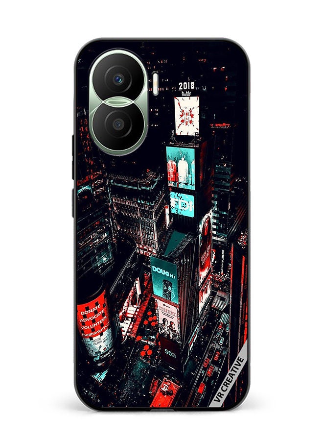 VR CREATIVE Protective Case Cover For Honor Play7T Pro Times Square Design Multicolour - Image 1