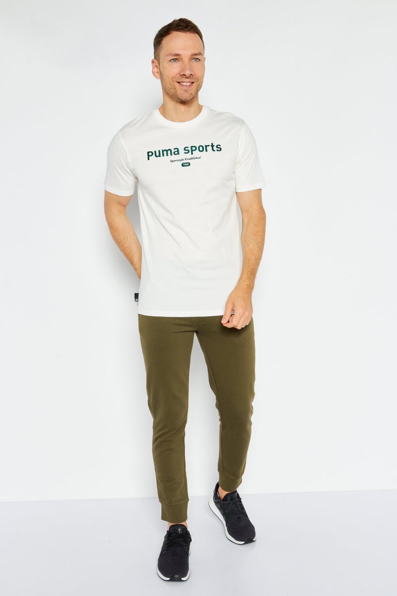 PUMA Men Relaxed Fit Short Sleeves Running T-Shirt, White  - Image 4