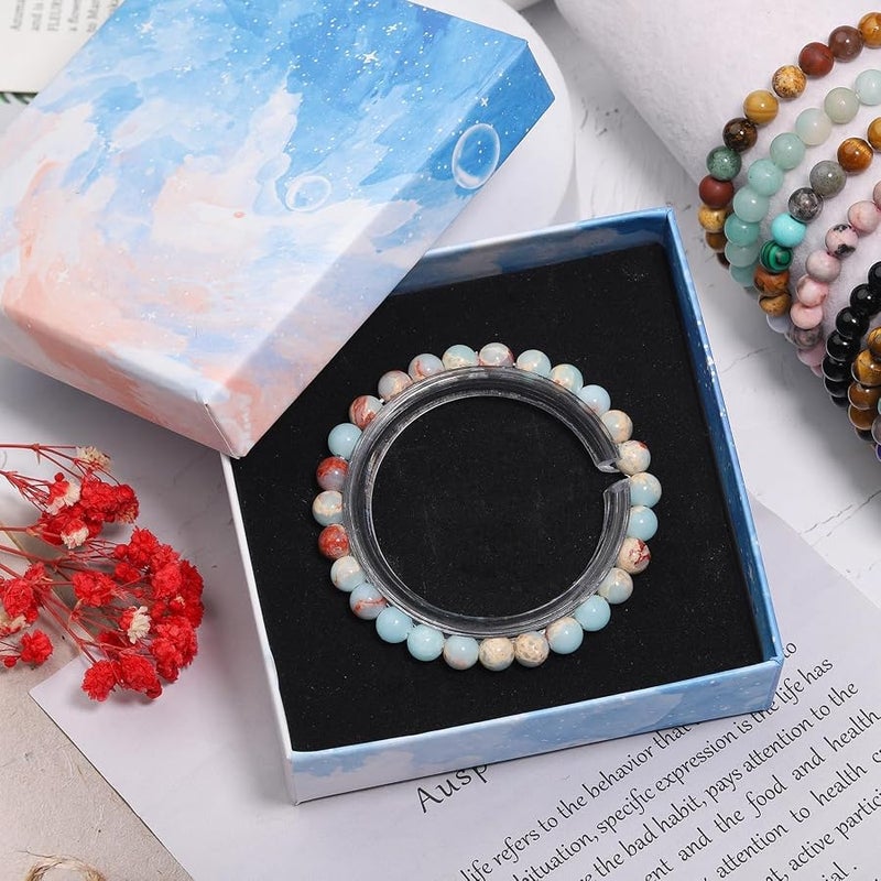 Xilitata 720pcs 6mm Natural Round Stone Beads Gemstone Crystal Loose Beads Smooth Bead for Bracelet Necklace Earring Jewelry Making Kit - Image 5