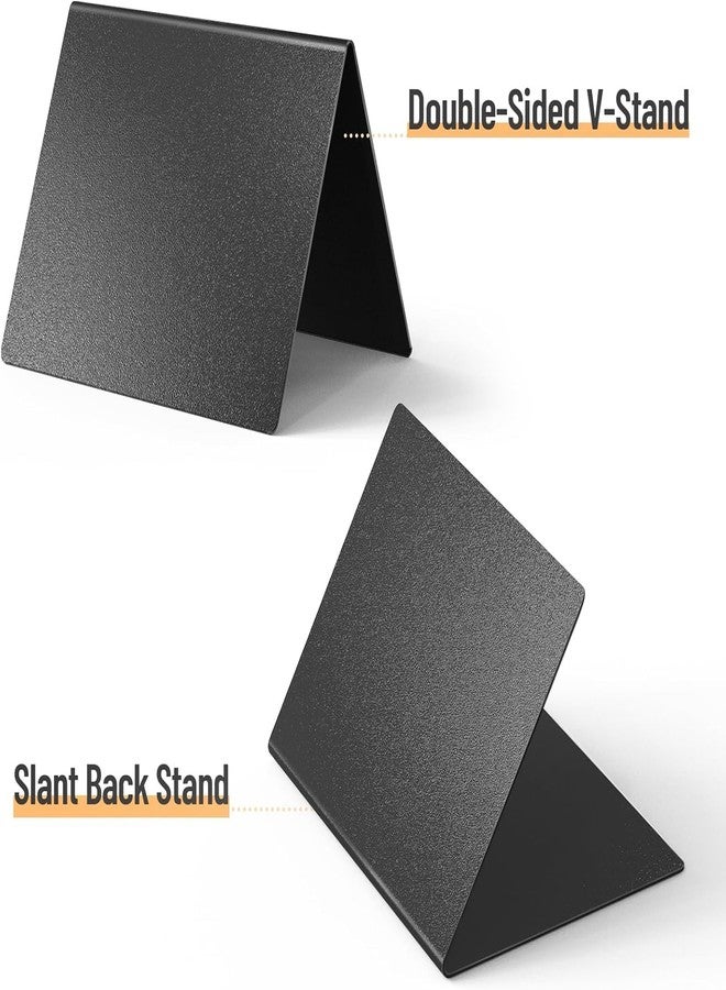 Climberty® 12Pcs Mini Chalkboard Signs, Blank Dry-Erase Message Boards for Buffet, Banquet, Cafe & Food Display, Double-Sided Triangle Table Stands, 100x75mm, with Pen & Microfiber Wipe Cloth - Image 3