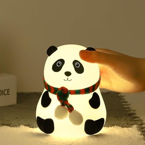 Parssufy Cute Panda Night Light For Kids,Nursery Silicone Night Light,7-Color Changing Lamp,Room Decor, Gifts For Toddler Children Teenage Girls Valentine's Day, Led, Multi - Image 1