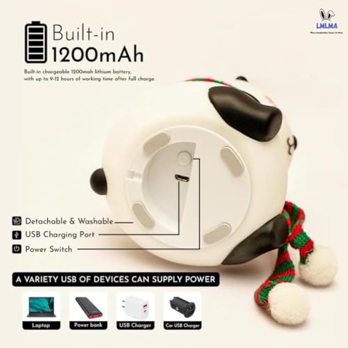 Parssufy Cute Panda Night Light For Kids,Nursery Silicone Night Light,7-Color Changing Lamp,Room Decor, Gifts For Toddler Children Teenage Girls Valentine's Day, Led, Multi - Image 5