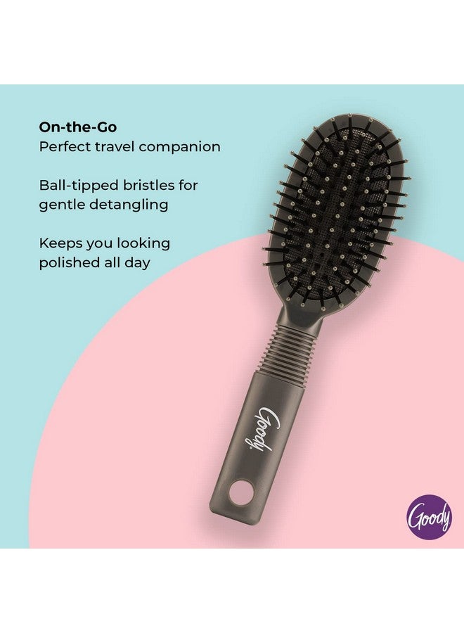 قودي  فرشاة شعر غودي ميني كوسدين - فرشاة شعر بيضاوية للسفر لجميع أنواع الشعر، تُفكك العقد بسهولة دون تمزق أو تكسر - إكسسوارات شعر بدون ألم للنساء والرجال والأولاد والبنات - Image 3