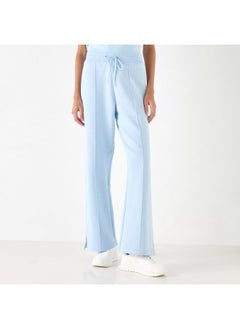 Kappa Kappa Solid Wide Leg Track Pants with Drawstring Closure and Pockets  - Image 1
