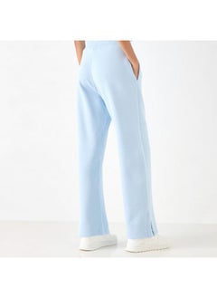 Kappa Kappa Solid Wide Leg Track Pants with Drawstring Closure and Pockets  - Image 3