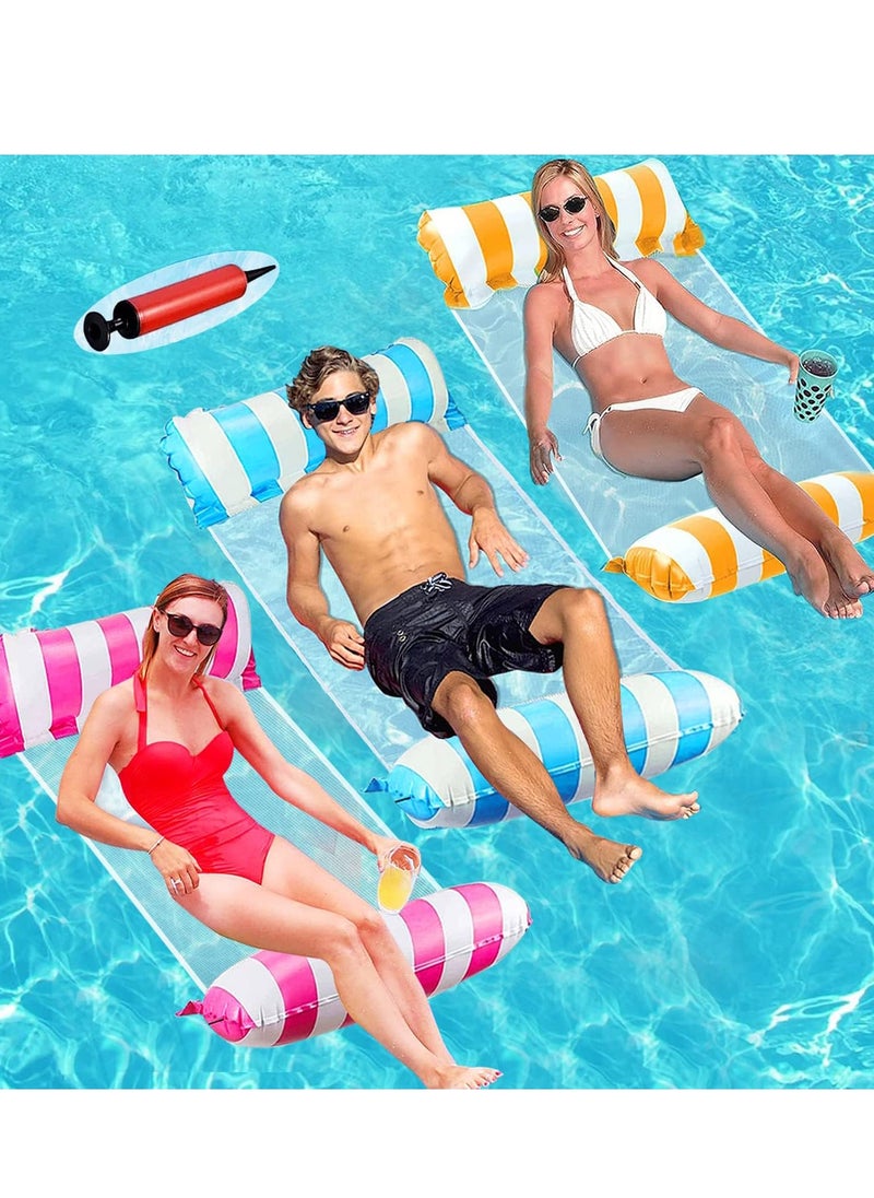Yoawllty - Pool Floats, 3 Packs Swimming Pool Floats for Adults, Pool Float & Water Hammock, Multi-Purpose, Inflatable Pool Floats for Adults - Image 1