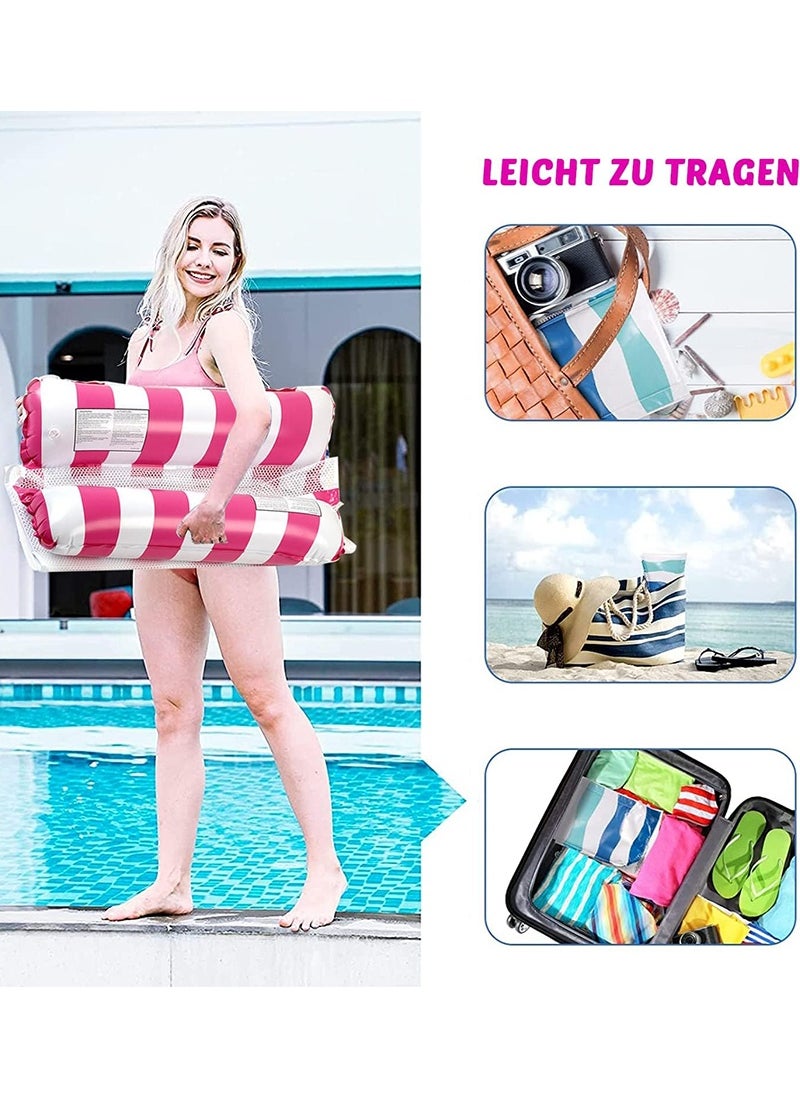 Yoawllty - 3 PCS Inflatable Pool Floats with Air Pumps, Multi-Purpose Swimming Pool Floats, Pool Float & Water Hammock for Swimming - Image 1