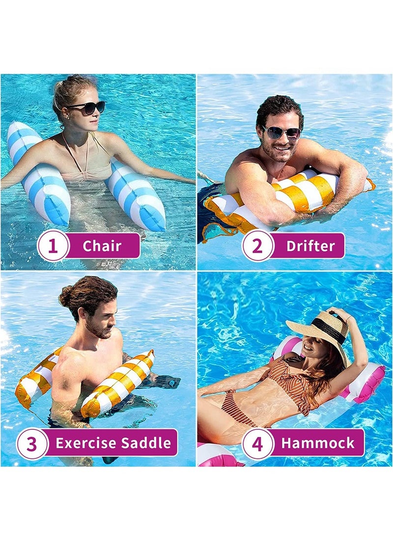 Yoawllty - 3 PCS Inflatable Pool Floats with Air Pumps, Multi-Purpose Swimming Pool Floats, Pool Float & Water Hammock for Swimming - Image 1