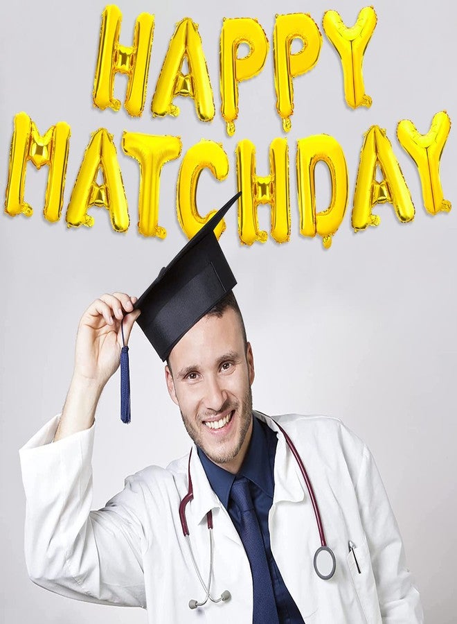 EVERMARKET Happy Match Day Balloons Banner,18 Inch Gold Match Day 2023 Medical School Party Decorations Congrats on Matching Med Doctor Residency Balloons Match Day sign - Image 4