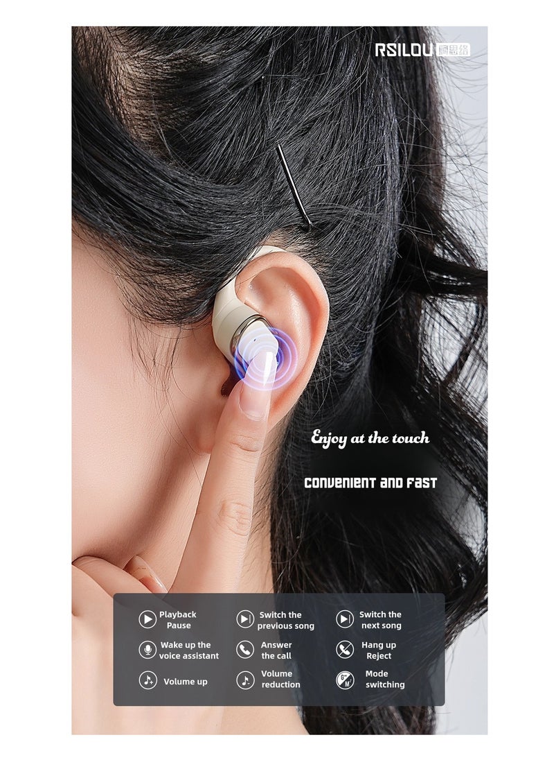 rsilou - OW04U OWS wireless  Bluetooth Earbuds, fast charging, longest battery life, faster charging, comfortable for long-term wearing, dual modes, digital display - Image 1