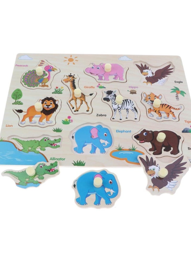 Mordely Wooden Peg Puzzles for Toddlers 2 3 4 Years Old, Kids Educational Preschool Peg Puzzles Toy - Image 4