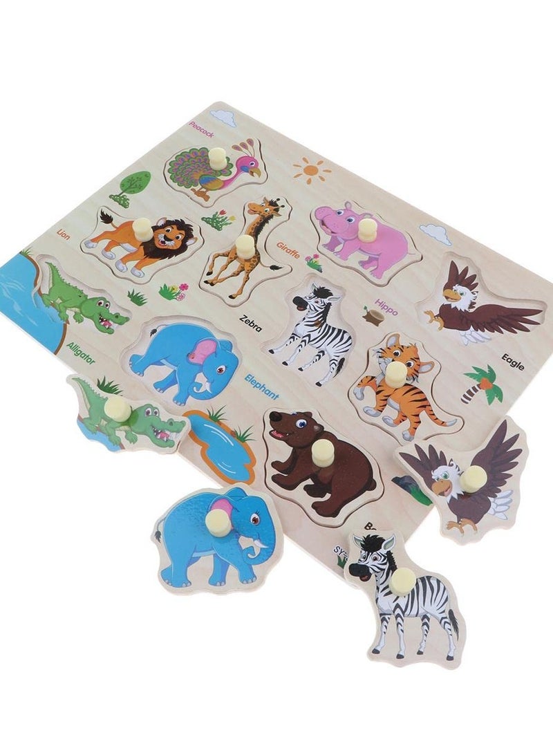 Mordely Wooden Peg Puzzles for Toddlers 2 3 4 Years Old, Kids Educational Preschool Peg Puzzles Toy - Image 5