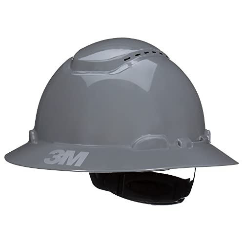 3M Hard Hat SecureFit H-808SFV-UV, Grey, Vented Full Brim Style Safety Helmet with Uvicator Sensor, 4-Point Pressure Diffusion Ratchet Suspension, ANSI Z87.1 - Image 1
