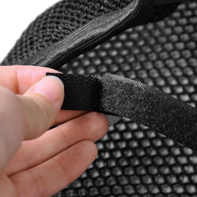 uxcell XL Black Motorcycle Scooter Net Mesh Seat Full Cover Breathable Protector Cushion - Image 4