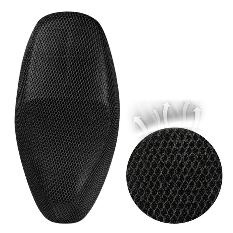 uxcell XL Black Motorcycle Scooter Net Mesh Seat Full Cover Breathable Protector Cushion - Image 2