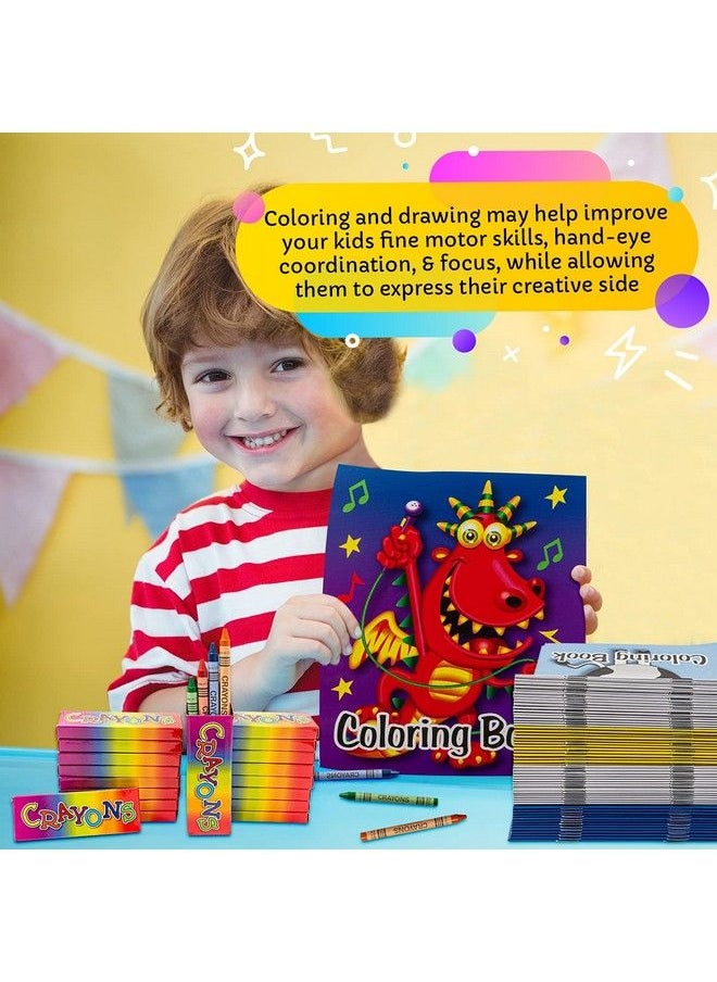 Bottles N Bags Bulk Coloring Books For Kids (72 Pack) Mini Coloring Books & Crayons Party Favors Fun Activity Giveaways & More ; Assorted Designs Wit  - Image 5