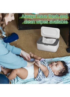 Flenpptly Flenpptly Baby Wipes Dispenser, Wipes Case Baby Wipe Holder Keeps Wipes Fresh, Non-Slip, Easy Open & Close (Gray)  - Image 5