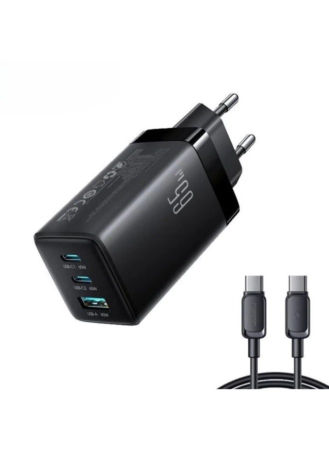 جوي روم Joyroom jr-tg10 Gan Fast Charger 3-port 65W