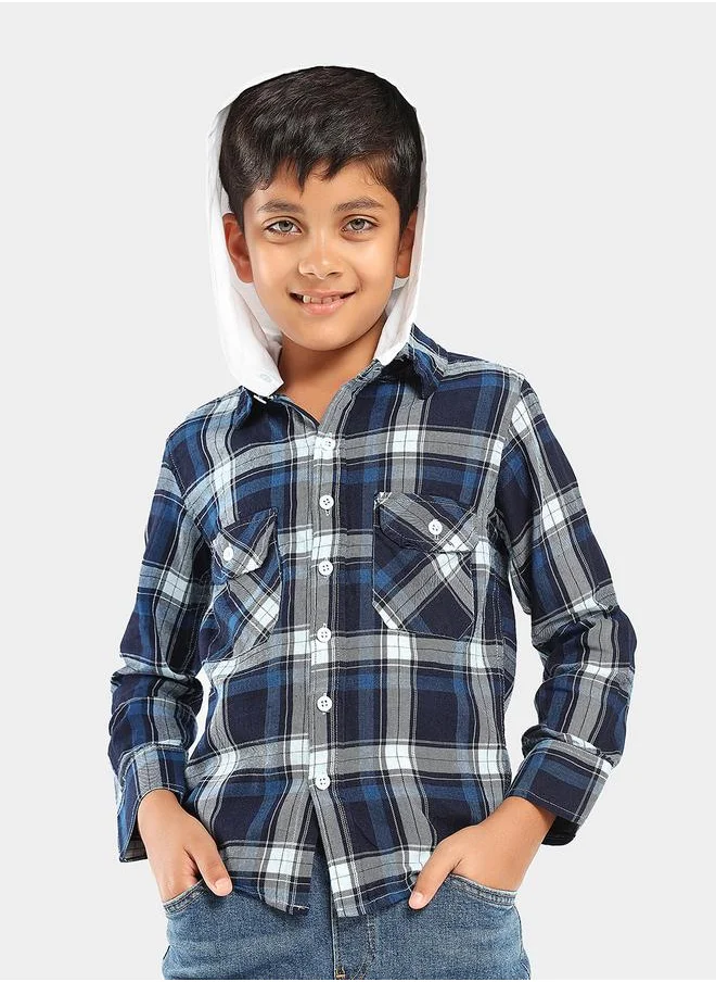 LILPICKS Checks Printed Full Sleeves Shirt