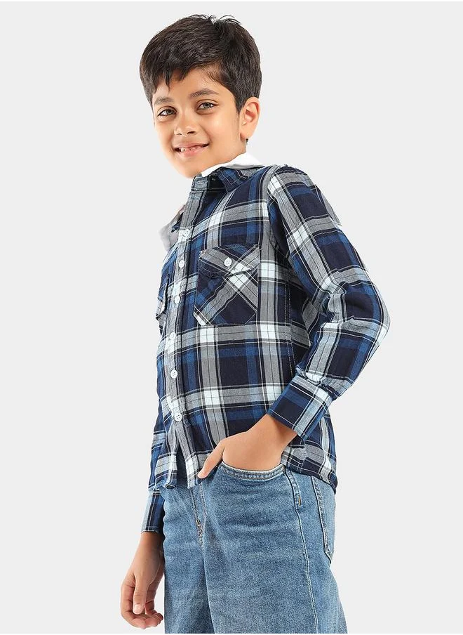 LILPICKS Checks Printed Full Sleeves Shirt