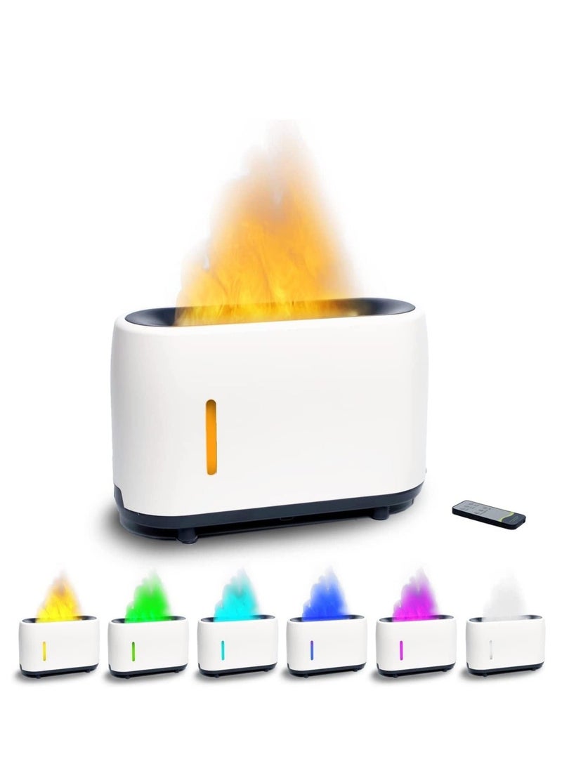 HuHa Flame Diffuser Humidifier 7 Flame Colors,Essential Oil Aroma Therapy Diffuser with Waterless Auto-Off Protection,Fire Air Diffuser for Home,Office,Bedroom  - Image 1