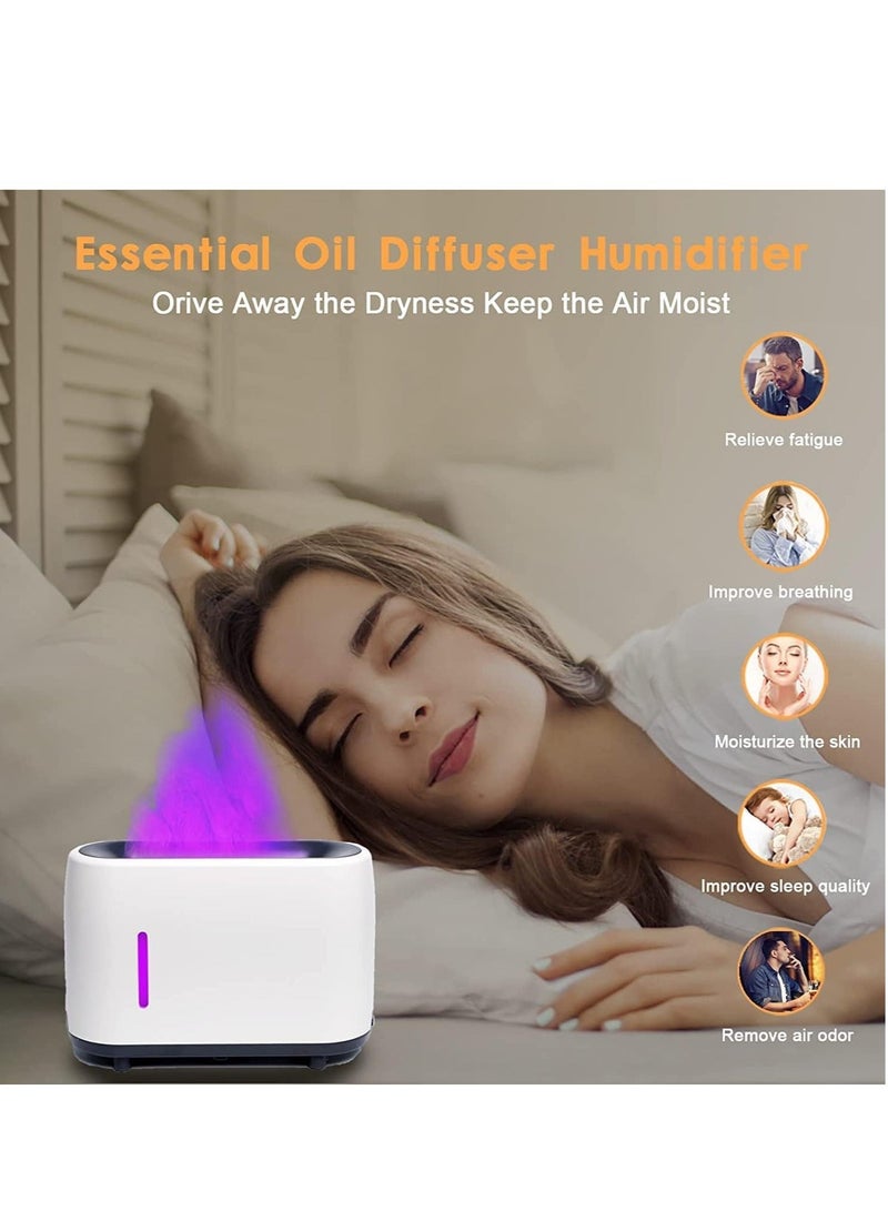 HuHa Flame Diffuser Humidifier 7 Flame Colors,Essential Oil Aroma Therapy Diffuser with Waterless Auto-Off Protection,Fire Air Diffuser for Home,Office,Bedroom  - Image 3