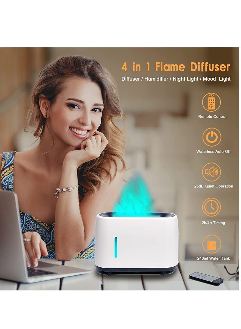 HuHa Flame Diffuser Humidifier 7 Flame Colors,Essential Oil Aroma Therapy Diffuser with Waterless Auto-Off Protection,Fire Air Diffuser for Home,Office,Bedroom  - Image 4