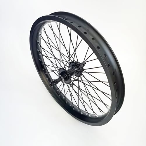 DONSP1986 20 inch x 1.85" Heavy Duty Bike Rim Wheels Set, 12 Gauge 48 Spokes Wheelset, Double Wall Aluminum Alloy 20" Bicycle Rims Set (Front & Rear) (Black) Disc Brake - Image 4