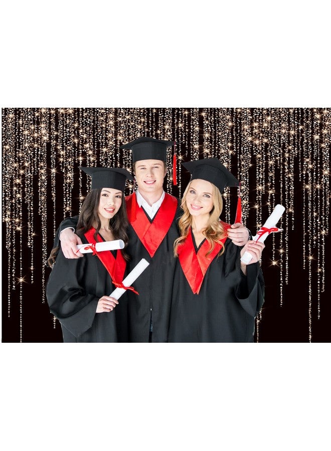 CHAIYA 7X5Ft Black Gold Backdrop For Adult Kids Birthday Party Photo Backdrop Decorations Banner Golden Streamer Flash Banner Party Photography Background - Image 4