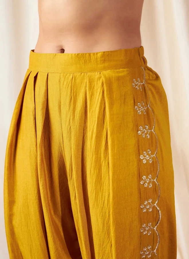 ساسافراس Mustard Yellow Ethnic Co-Ords for Women