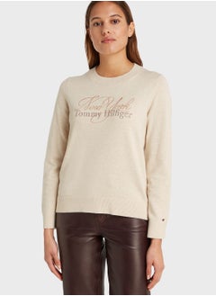 Crew Neck Graphic Sweater