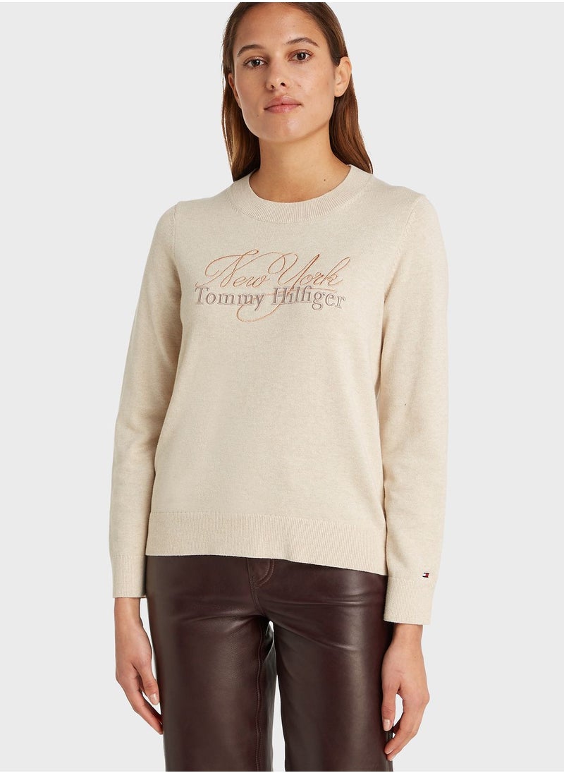 TOMMY HILFIGER - Crew Neck Graphic Sweater - Image 1