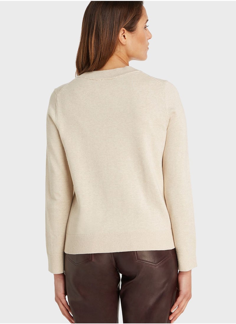 TOMMY HILFIGER - Crew Neck Graphic Sweater - Image 1