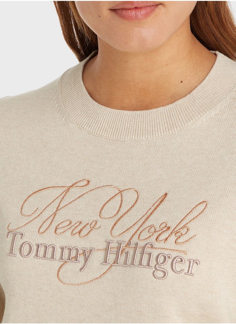 TOMMY HILFIGER - Crew Neck Graphic Sweater - Image 1