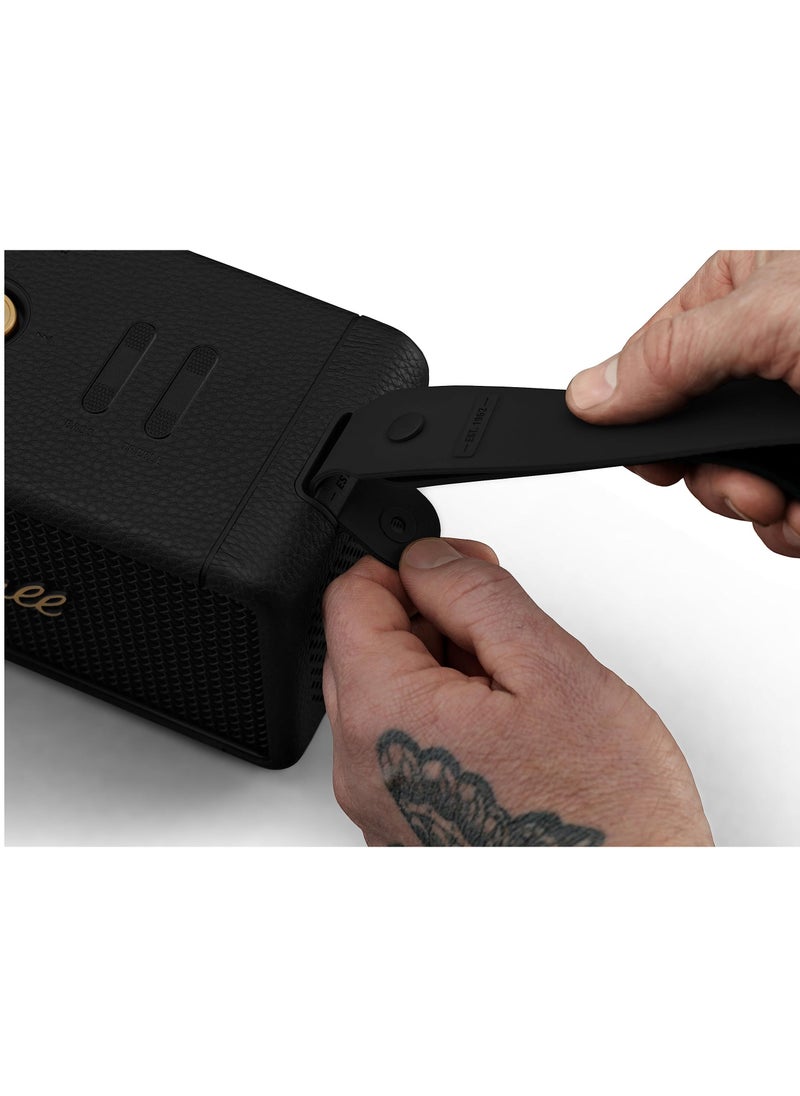 Marshall Middleton Bluetooth Portable Speaker for Outdoor Adventures, 20+ hours of Wireless playtime, water resistant IP67 50W - Black and Brass  - Image 5