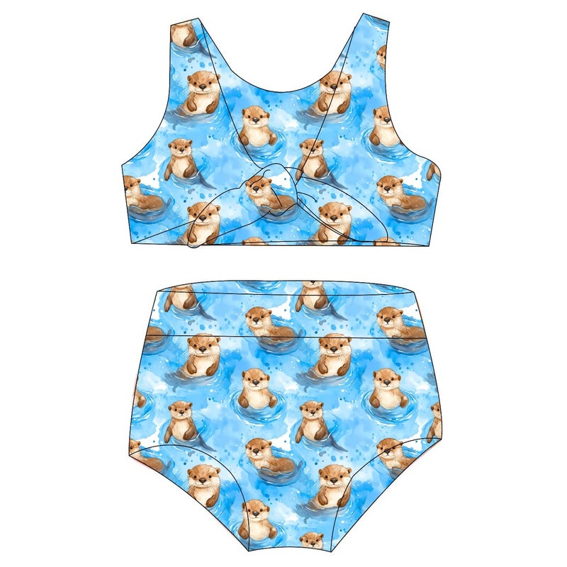 Bluejw Swimsuit Kids Boy Girl   Toddler Girl Sleeveless One Piece Cartoon Pattern - Image 3