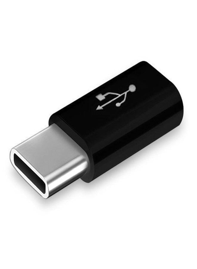 RUITEXUN USB Type C Connector - Micro USB Female to USB-C Male for Charging & Data Transmission (Black) - Image 1
