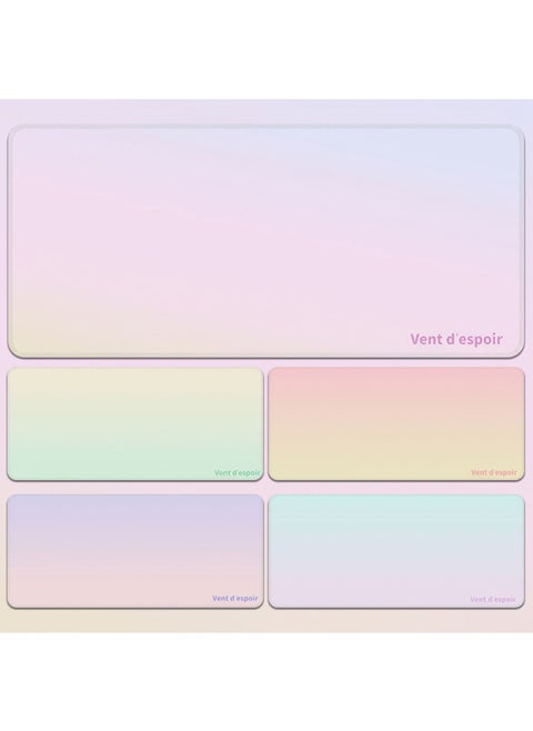 Ins Style Gradient Extra Large Mouse Pad Dopamine Color Lock Edge Non-slip Thickened Dormitory Office Desktop Keyboard Pad-Color:900*400*4mm-Pattern:Lucky Bag [all Styles Shipped Randomly In The Store]