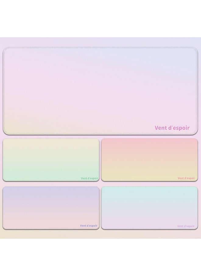 Ins Style Gradient Extra Large Mouse Pad Dopamine Color Lock Edge Non-slip Thickened Dormitory Office Desktop Keyboard Pad-Color:900*400*4mm-Pattern:Lucky Bag [all Styles Shipped Randomly In The Store]