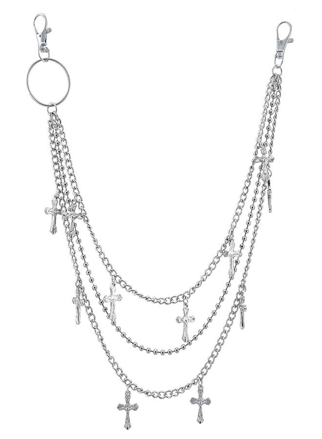 مجوهرات قوطية، سلسلة جينز، سلسلة بنطلون، إكسسوار عصري بنمط البانك، مناسب للجينز والسراويل الجلدية، تعبير عن أسلوب الشارع الحضري، للجنسين - Image 1