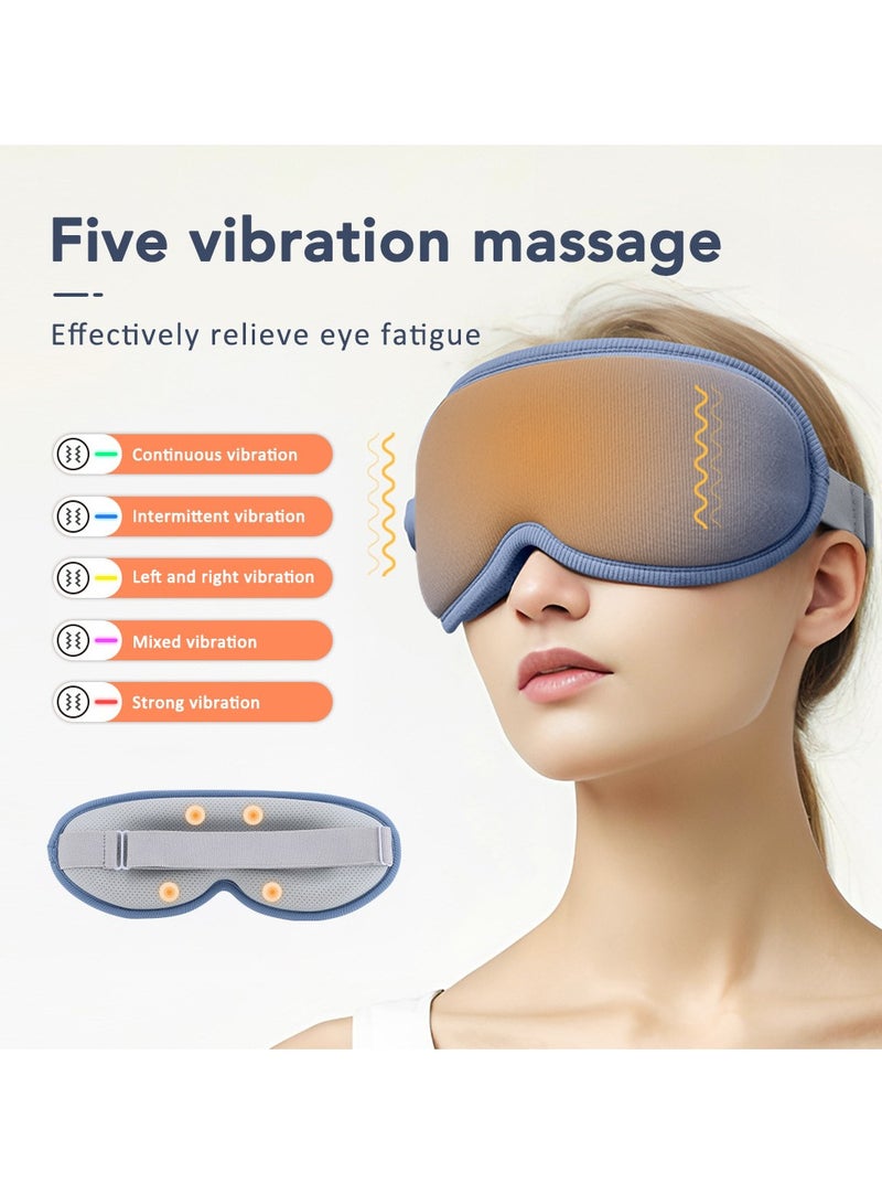 قناع عين ذكي ثلاثي الأبعاد للتدليك الحراري، جهاز بخار للعين قابل لإعادة الشحن، مساعد على النوم، يحجب الضوء ويخفف إجهاد العين - Image 3
