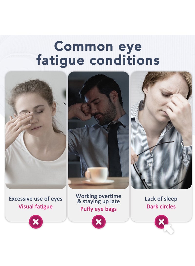 قناع عين ذكي ثلاثي الأبعاد للتدليك الحراري، جهاز بخار للعين قابل لإعادة الشحن، مساعد على النوم، يحجب الضوء ويخفف إجهاد العين - Image 2