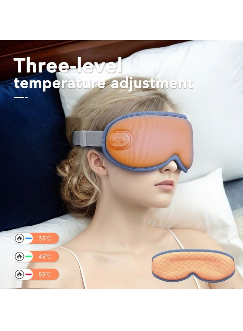 قناع عين ذكي ثلاثي الأبعاد للتدليك الحراري، جهاز بخار للعين قابل لإعادة الشحن، مساعد على النوم، يحجب الضوء ويخفف إجهاد العين - Image 4