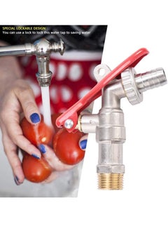 Excefore Home Water Tap, Brass Thread Water Supply Manual Tap Lockable Faucet Home Outdoor Garden Tool Durable Bibcock Outside Garden Tap, 1/2 Inch  - Image 3