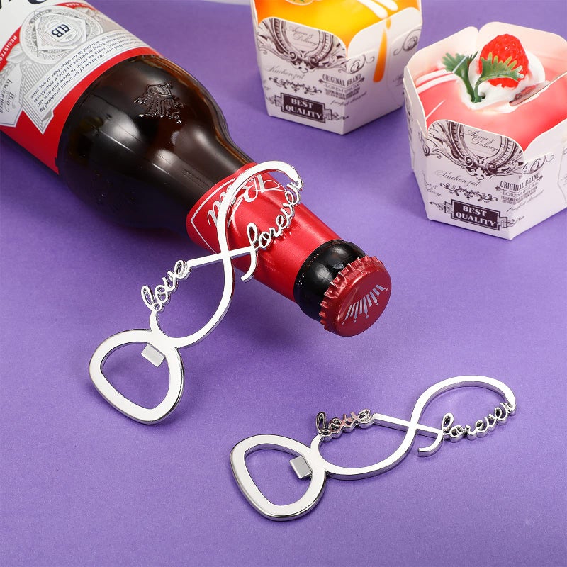 Honeydak 36 Packs Love Forever Bottle Opener Wedding Party Favors for Guest Souvenir Bridal Shower Return Present Birthday Party Decorations and Supplies (Silver)  - Image 4