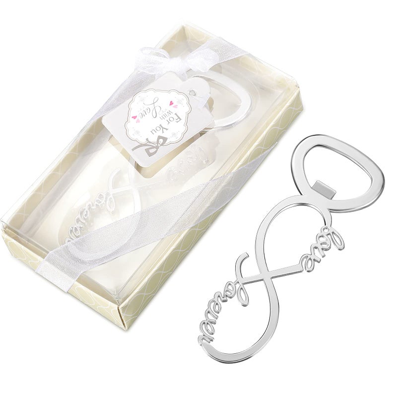 Honeydak 36 Packs Love Forever Bottle Opener Wedding Party Favors for Guest Souvenir Bridal Shower Return Present Birthday Party Decorations and Supplies (Silver)  - Image 3